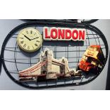 LARGE METAL LONDON WALL ART DECORATION (APPROX 75CM X 45CM)