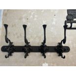 CAST IRON ORNATE COAT HOOK