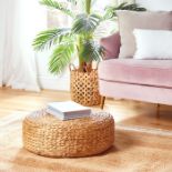 Water Hyacinth Stool. - PW. Refresh your home with our Water Hyacinth Stool, finished in a natural
