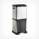 34L Stainless Steel Recycle Bin. - PW. This vertically designed waste separation system offers a
