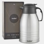 2L Stainless Steel Vacuum Jug. - PW. Constructed from strong double-walled, high-grade stainless