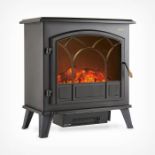 1850W Large Black Stove Heater. - PW. Heats rooms up to 53m², the stove heater is equipped with 2