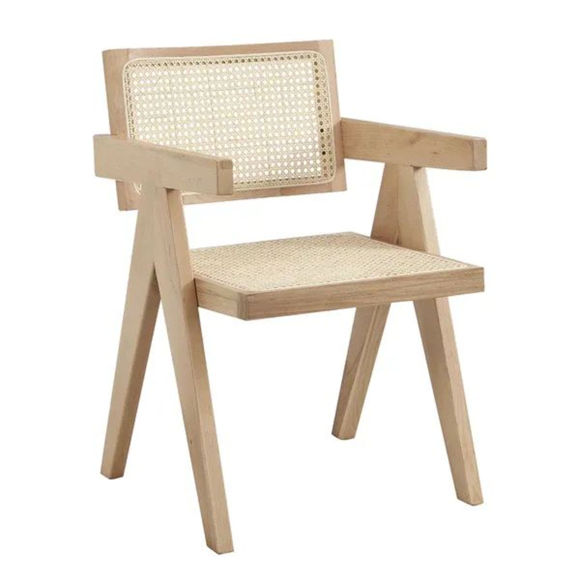 Jeanne Natural Colour Cane Rattan Solid Beech Wood Dining Chair. - SR25. RRP £199.99. The cane - Image 2 of 2