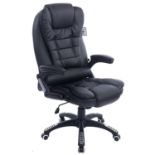 Executive Recline High Back Extra Padded Office Chair, MO17 Black. - SR24. High back PU leather