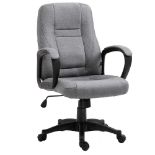 Swivel Office Desk Chair MO19 Grey Fabric. - SR24. RRP £139.99. Modern design office chair with 360º