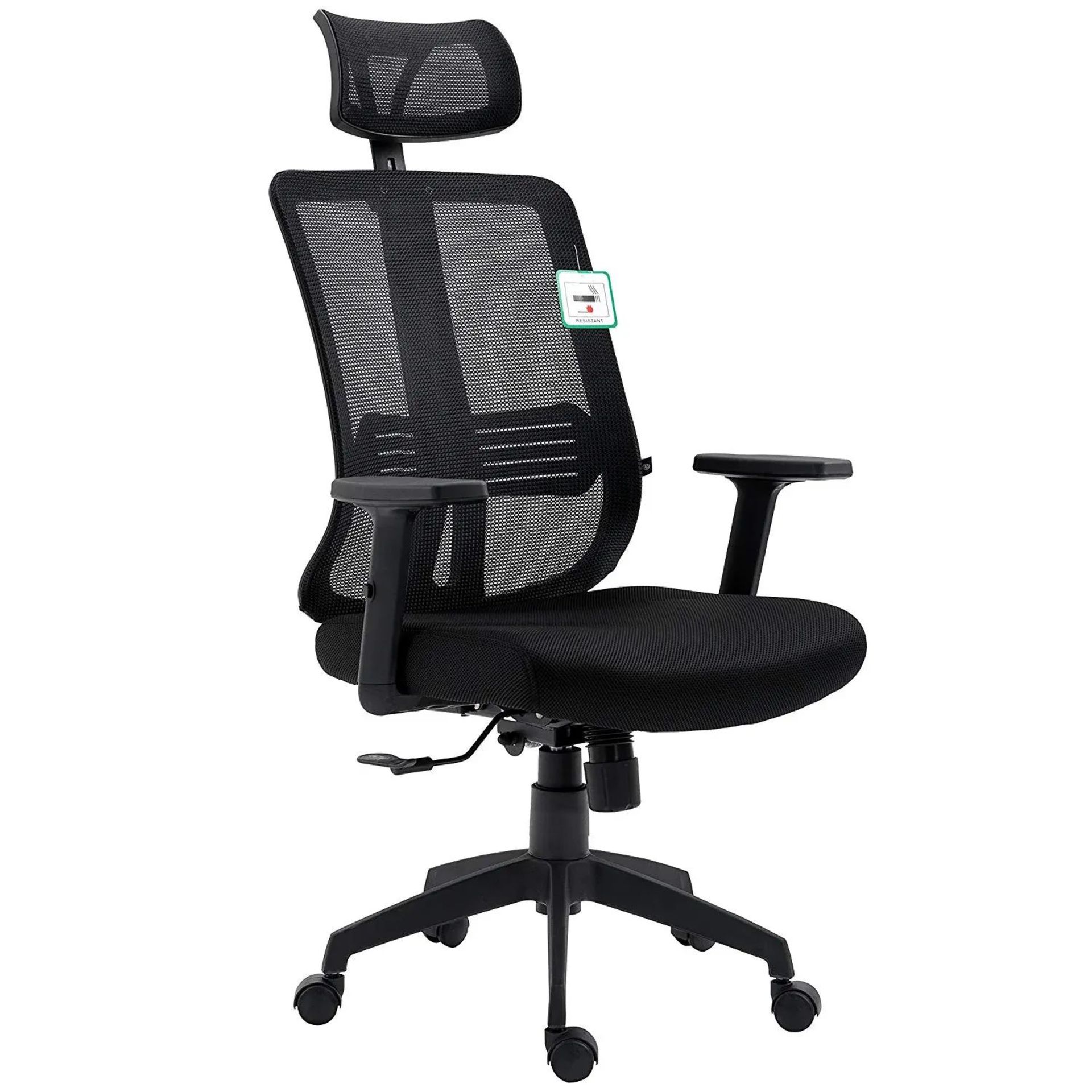 Black Mesh High Back Executive Office Chair Swivel Desk Chair with Synchro-Tilt, Adjustable