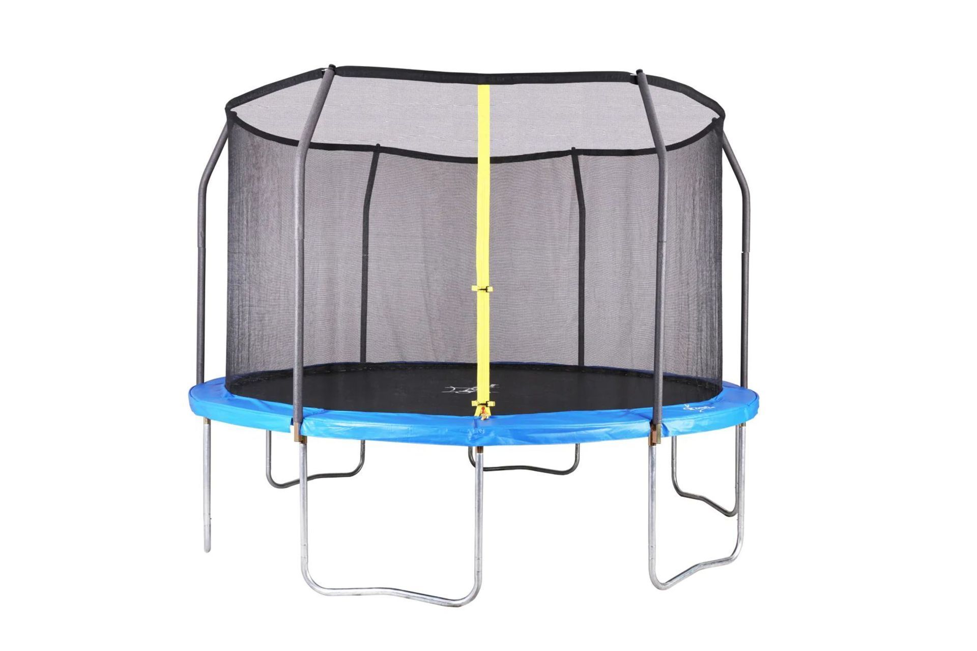 New & Boxed Airzone 14 Foot Trampoline with Enclosure. The AirZone Jump 14 Backyard Trampoline is