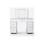 New & Boxed Luxury Deco Assembled Mirrored Dressing Table. RRP £599. The Mirage Mirrored Dressing