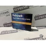 50 X BRAND NEW PACKS OF 44 FAIRYWILL TEETH WITENING STRIPS RRP £20 EACH (EXP APRIL 2023) R16-8