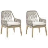 Olbia Set of 2 Garden Chairs Beige. -SR6U. RRP £429.99. Freshen up your outdoor area with this set
