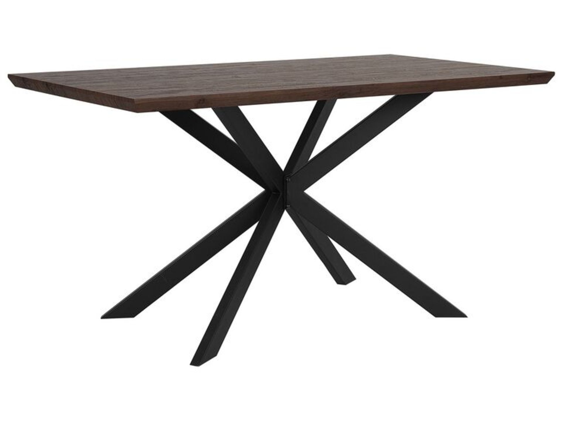 Spectra Dining Table 140 x 80 cm Dark Wood with Black. - SR6. RRP £529.99. Add an instant upgrade to