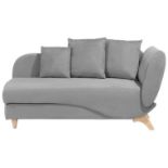 Meri Right Hand Velvet Chaise Lounge with Storage Light Grey. - SR6. RRP £499.99. This classic two-