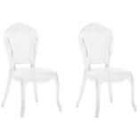 Vermont Set of 2 Accent Chairs Acrylic Clear. - SR6. RRP £199.99. A whimsical interpretation of a