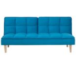 Siljan Fabric Sofa Bed Blue. - SR6. RRP £379.99. Simple, clean style combined with functionality,