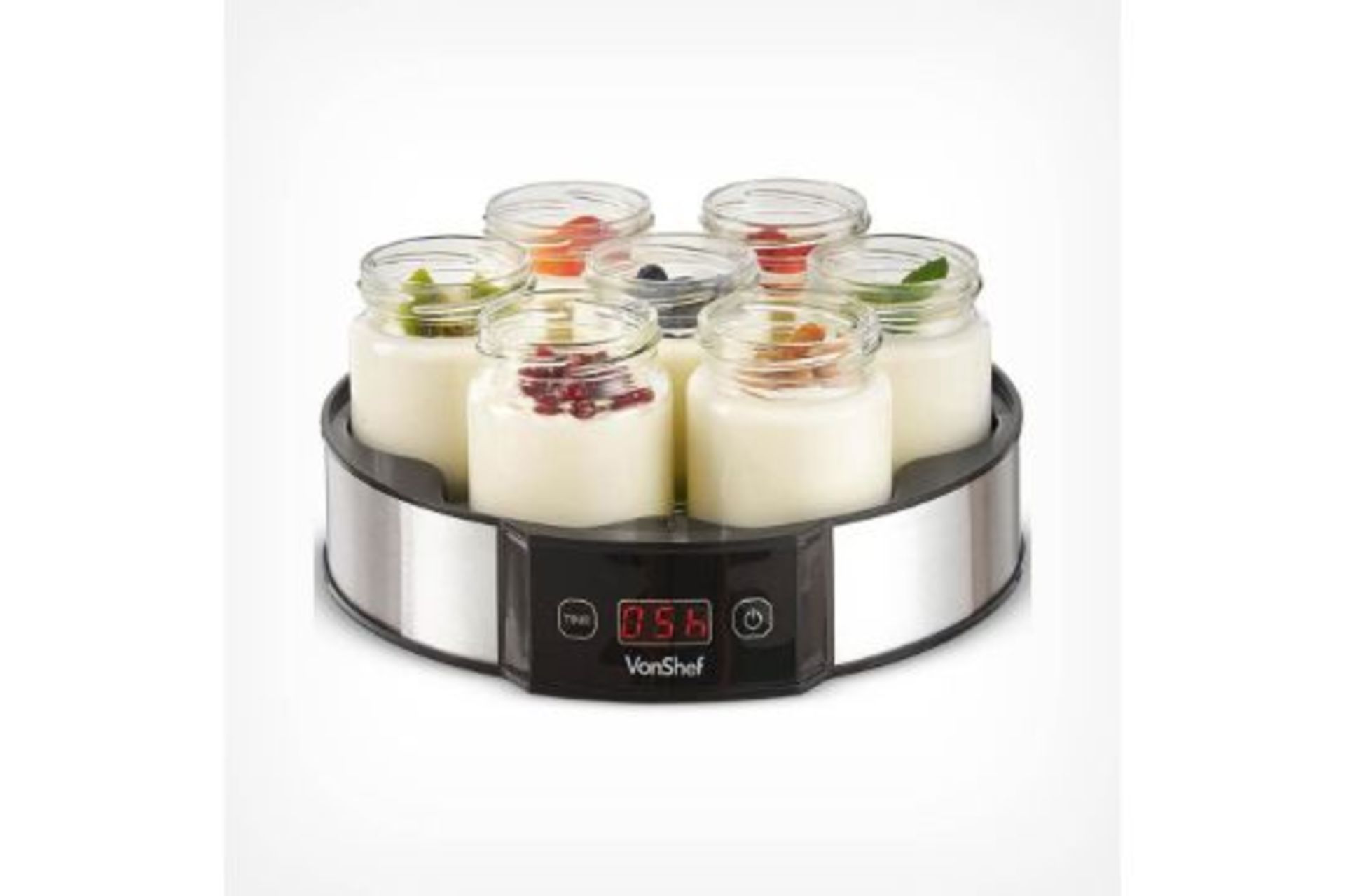 Digital Yoghurt Maker 7 Jars - PW. Digital Yoghurt Maker & 7 JarsIf you love yoghurt but want a