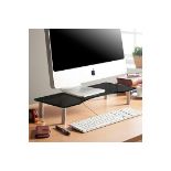 Small Glass Monitor Stand - Black - PW. Sml Glass Monitor Stand - BlackRaise your monitor to the