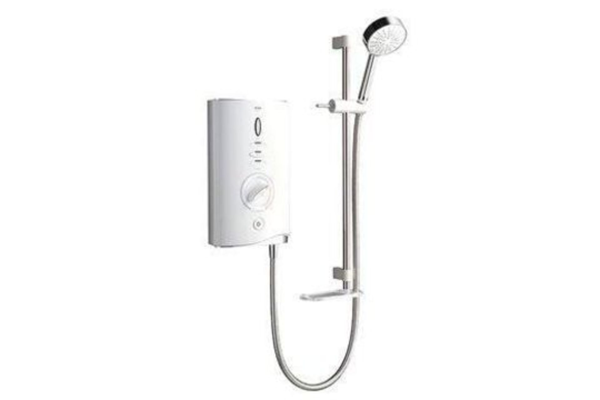 Mira Sport Max Airboost White Chrome Effect Electric Shower, 10.8Kw - SR4