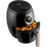 BRAND NEW 2L 1000W AIR FRYER WITH AUTOMATIC SHUT OFF AND READY ALERT, ADJUSTABLE TEMPERATURE BETWEEN