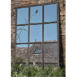 New & Boxed Outdoor Industrial Window Mirror. RRP £225.Total: H 100 x W 60 x D 4cm. Features: Made