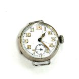 Silver cased WW1 military trench wrist watch