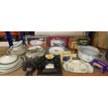 Large selection of miscellaneous items includes part dinner service, pottery etc