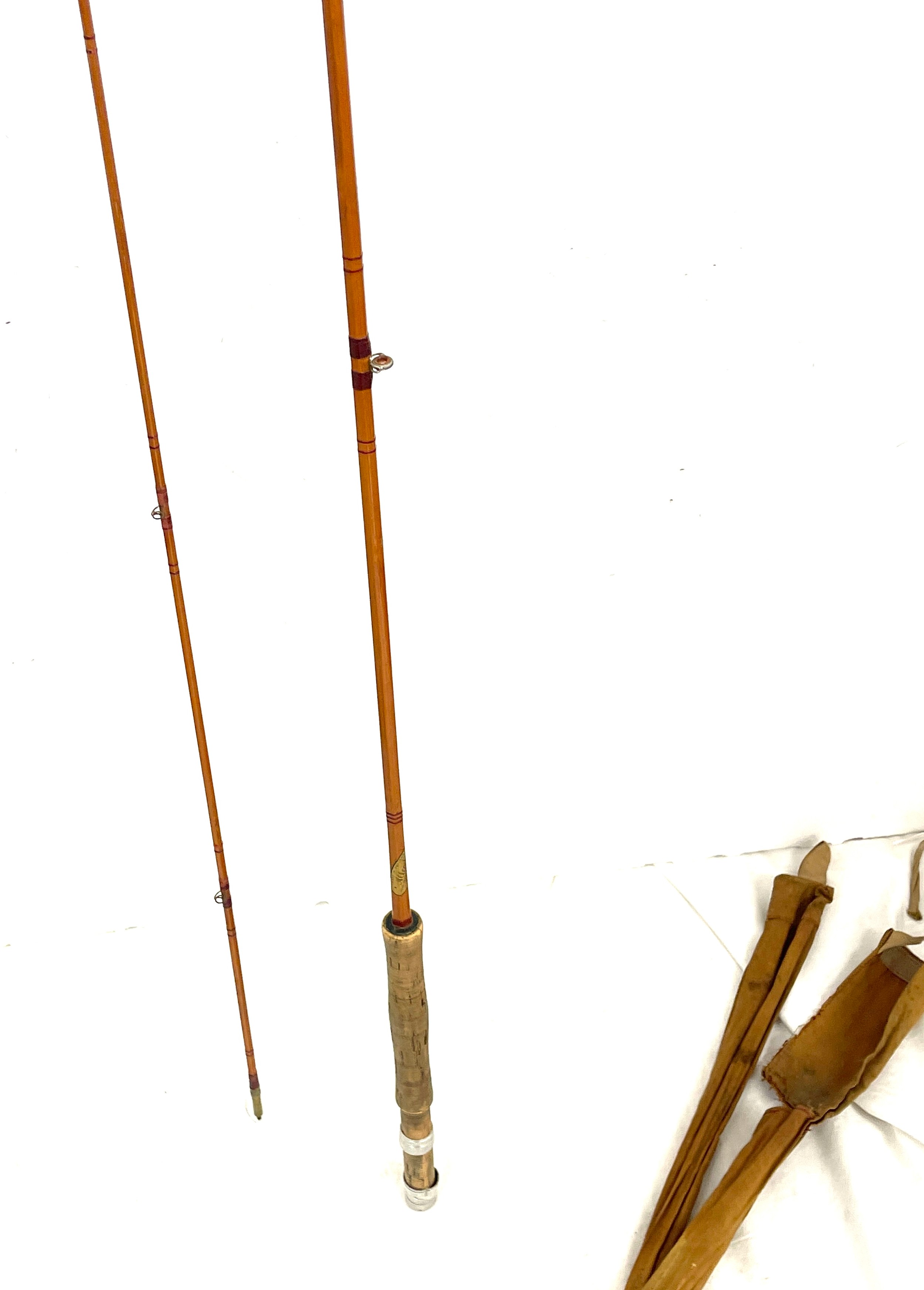 Allcock's vintage Marvel split cane fishing rod, with case - Image 3 of 8