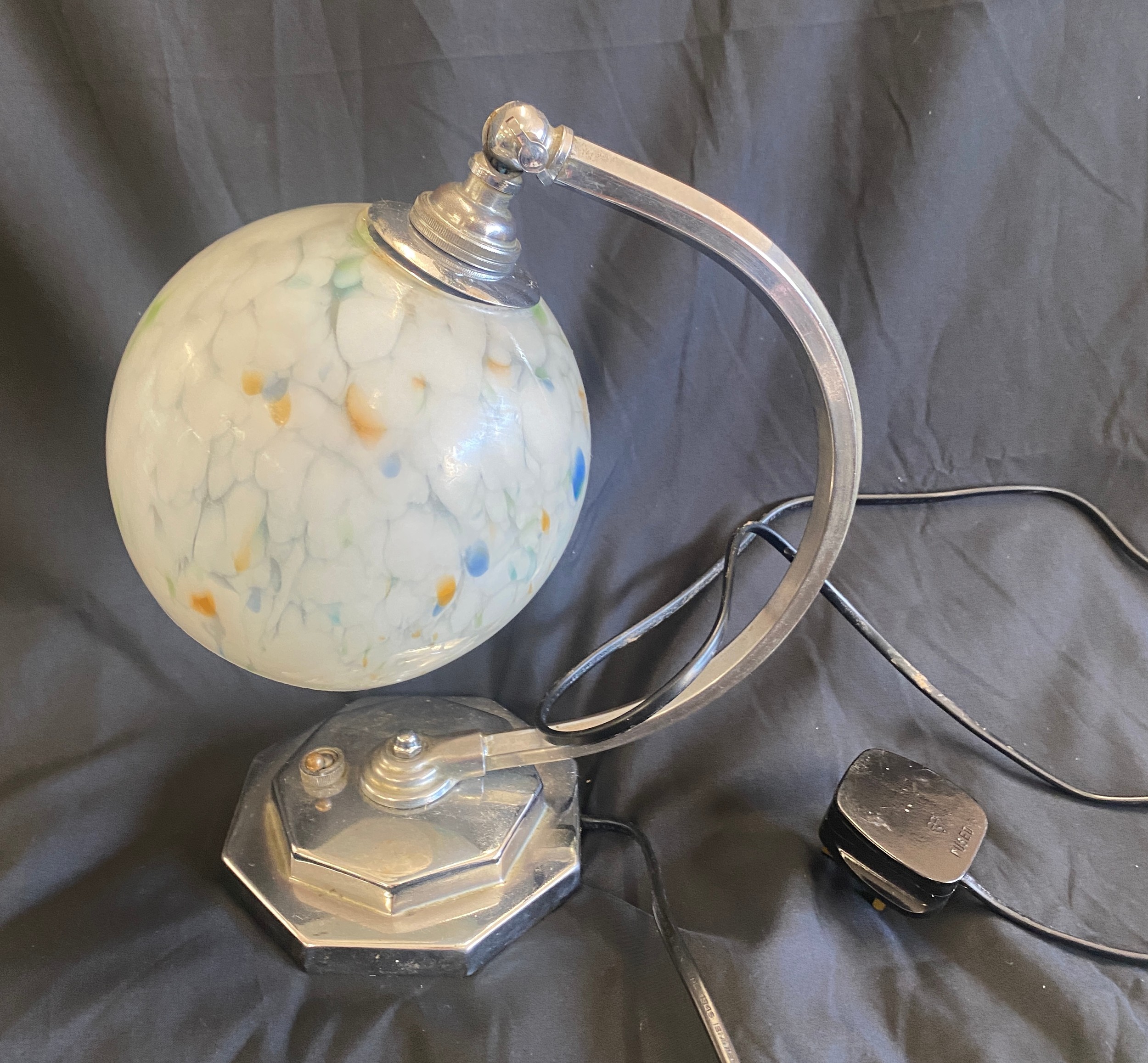 Art Deco style chrome table lamp, untested - Image 2 of 7