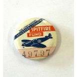 Scarce WW2 military Leicester and County spitfire fund badge