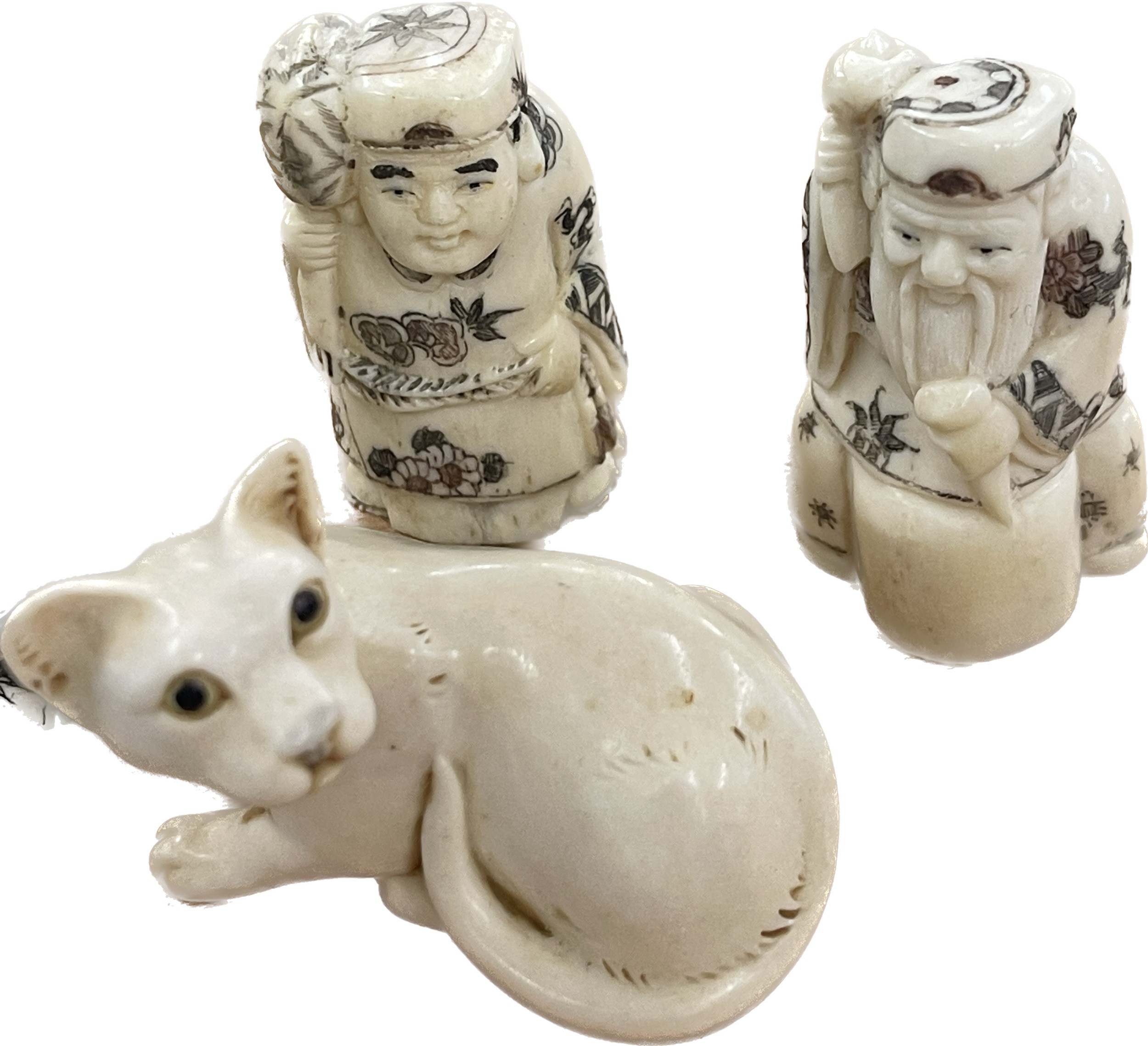 Selection of assorted carved resin Chinese figures - Image 2 of 3