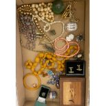 Box of costume jewellery