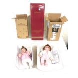 2 Brand new on box Ashton Drake Galleries Celebration Of Life Emmy Lifelike Little Baby Doll with