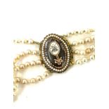 Superb Georgian seed pearl clasp pearl necklace. Clasp measures approx 2.8 cm x 2cm