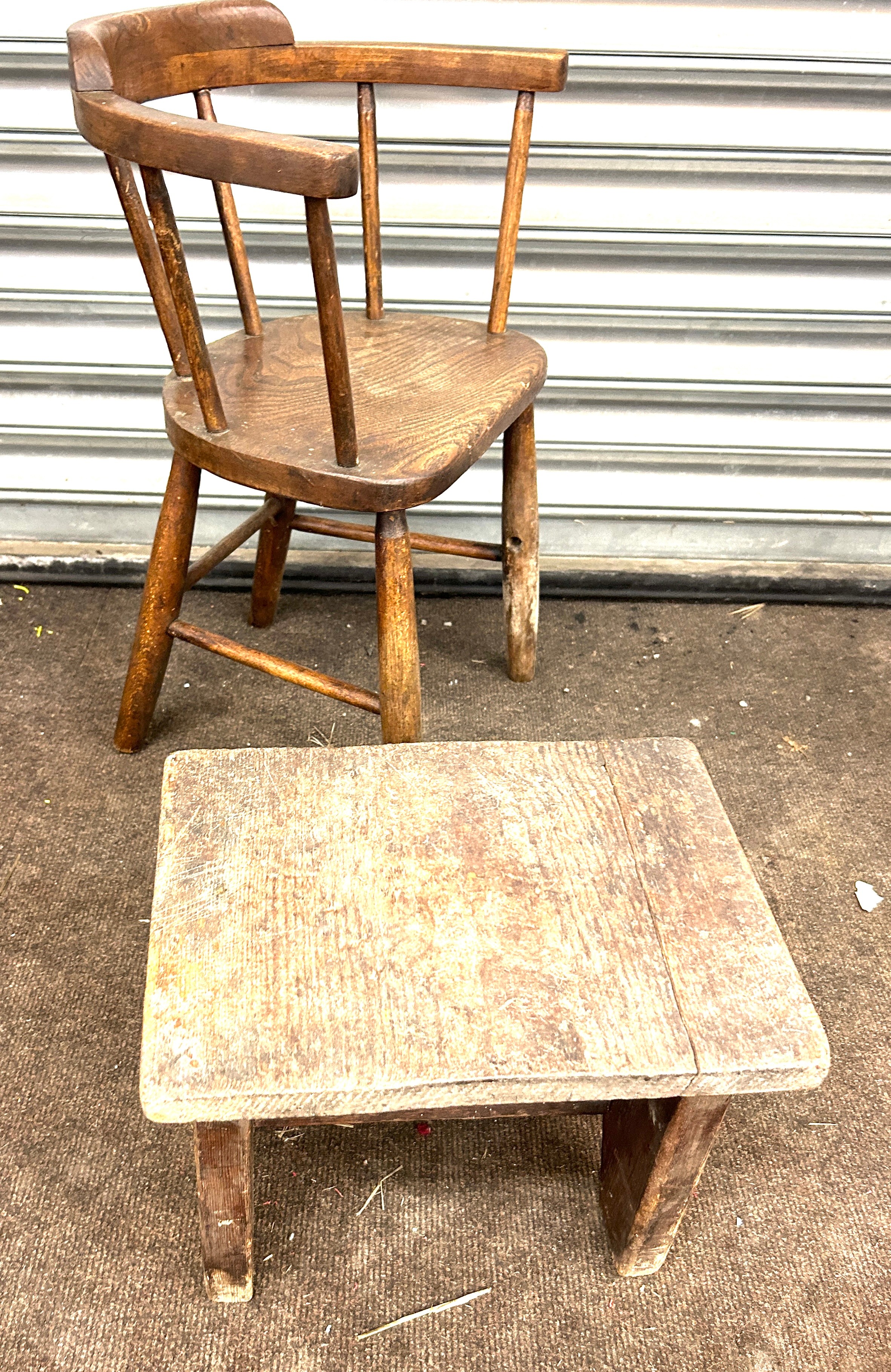 Childs chair and foot stool - Image 2 of 3