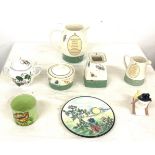 Selection of named pottery includes Carlton ware, Coalport, Wedgwood, Shelley etc