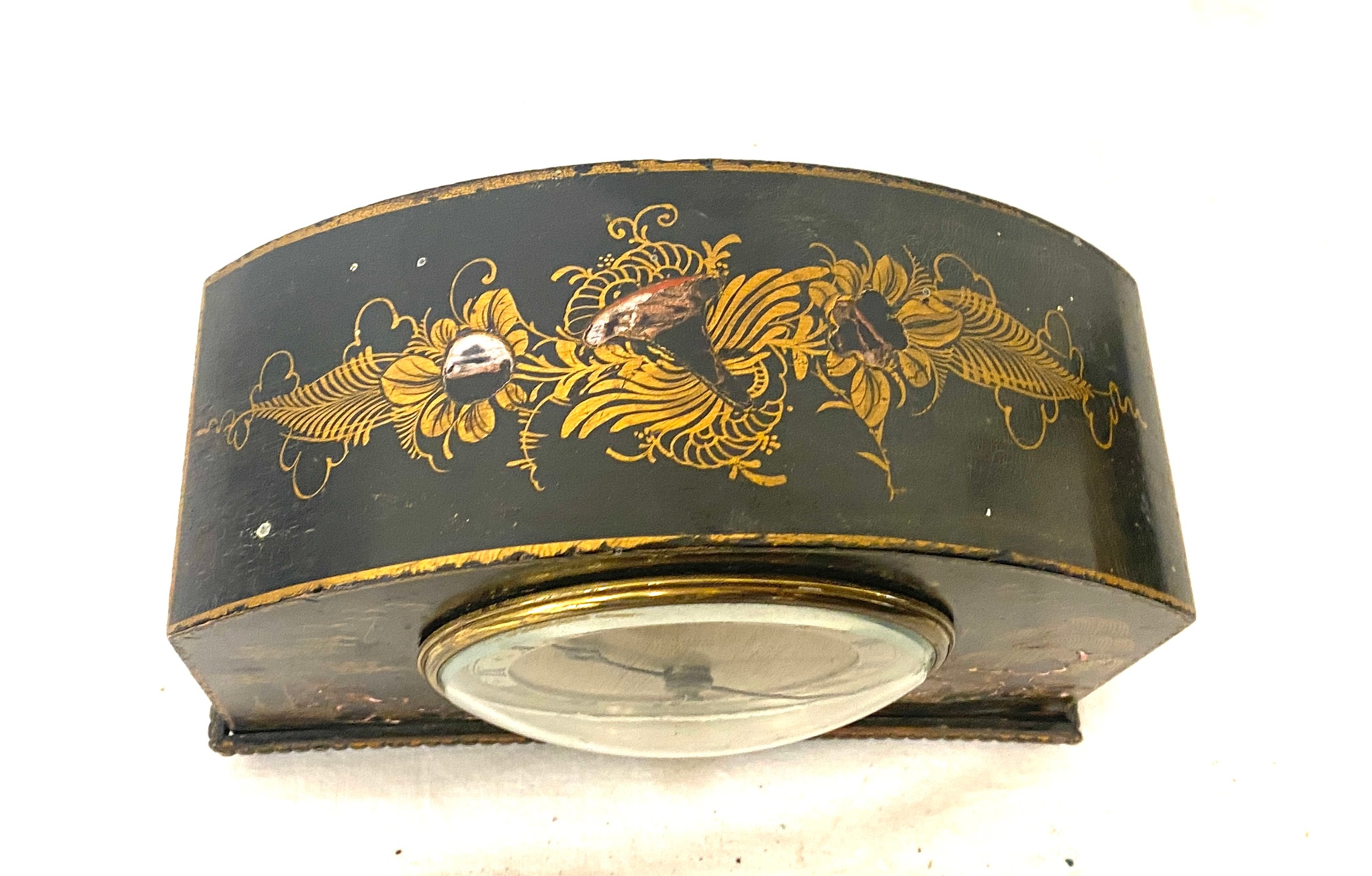 Vintage Tarratt Leicester inlaid mantle clock, untested - Image 3 of 4