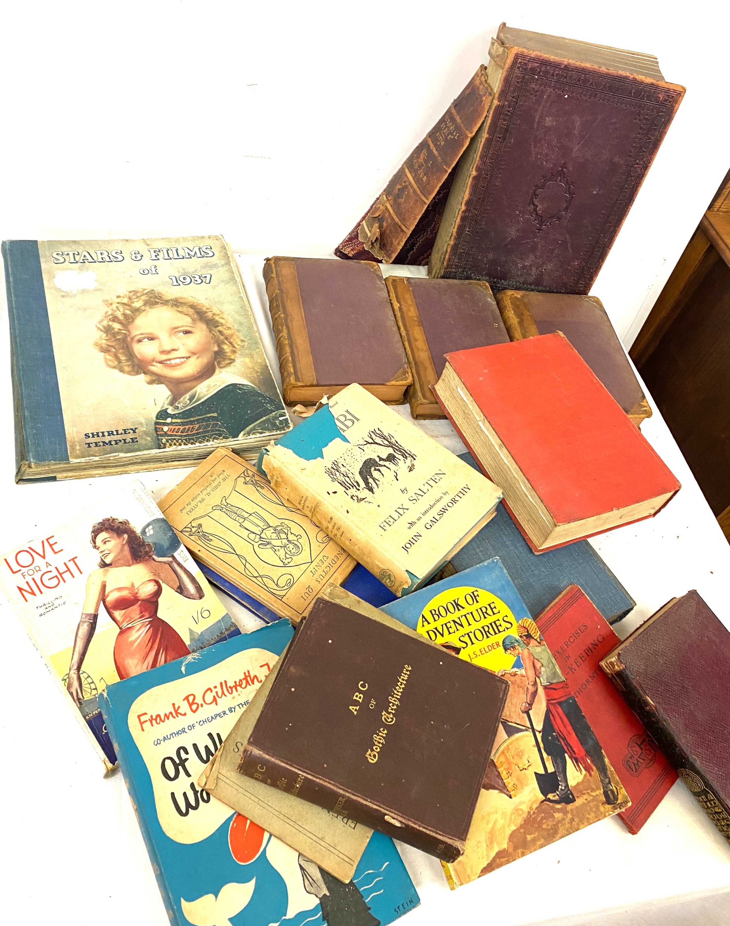 Selection of vintage books to include stars and films of 1937, antique bible etc - Image 2 of 4