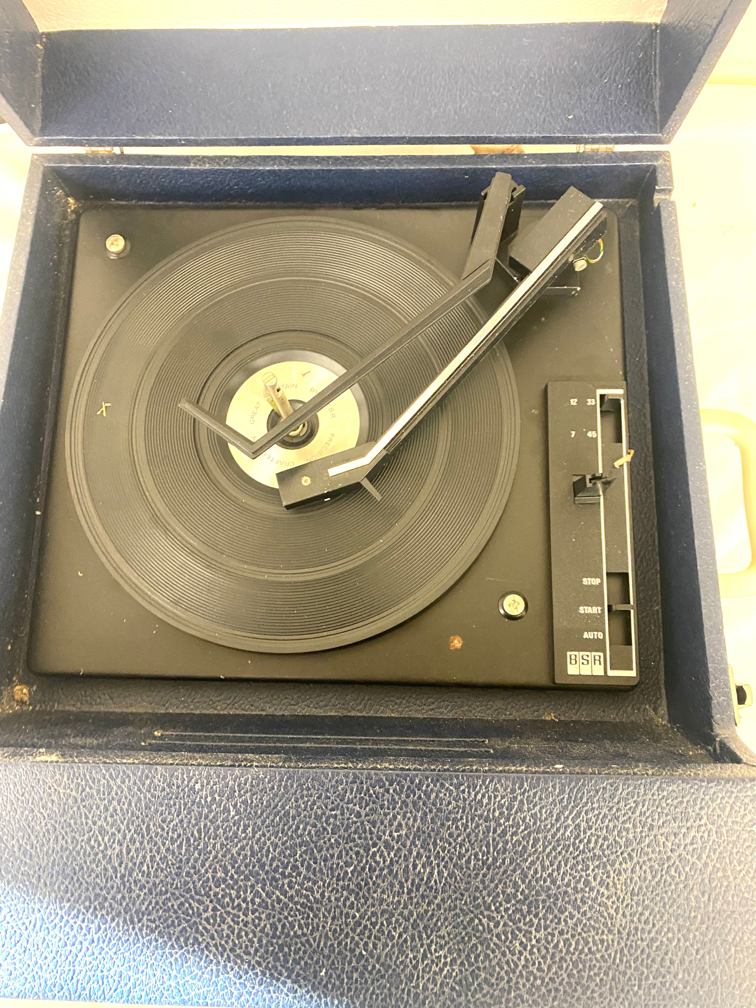 Vintage cased Fidelity BSR cased record player, untested - Image 3 of 3