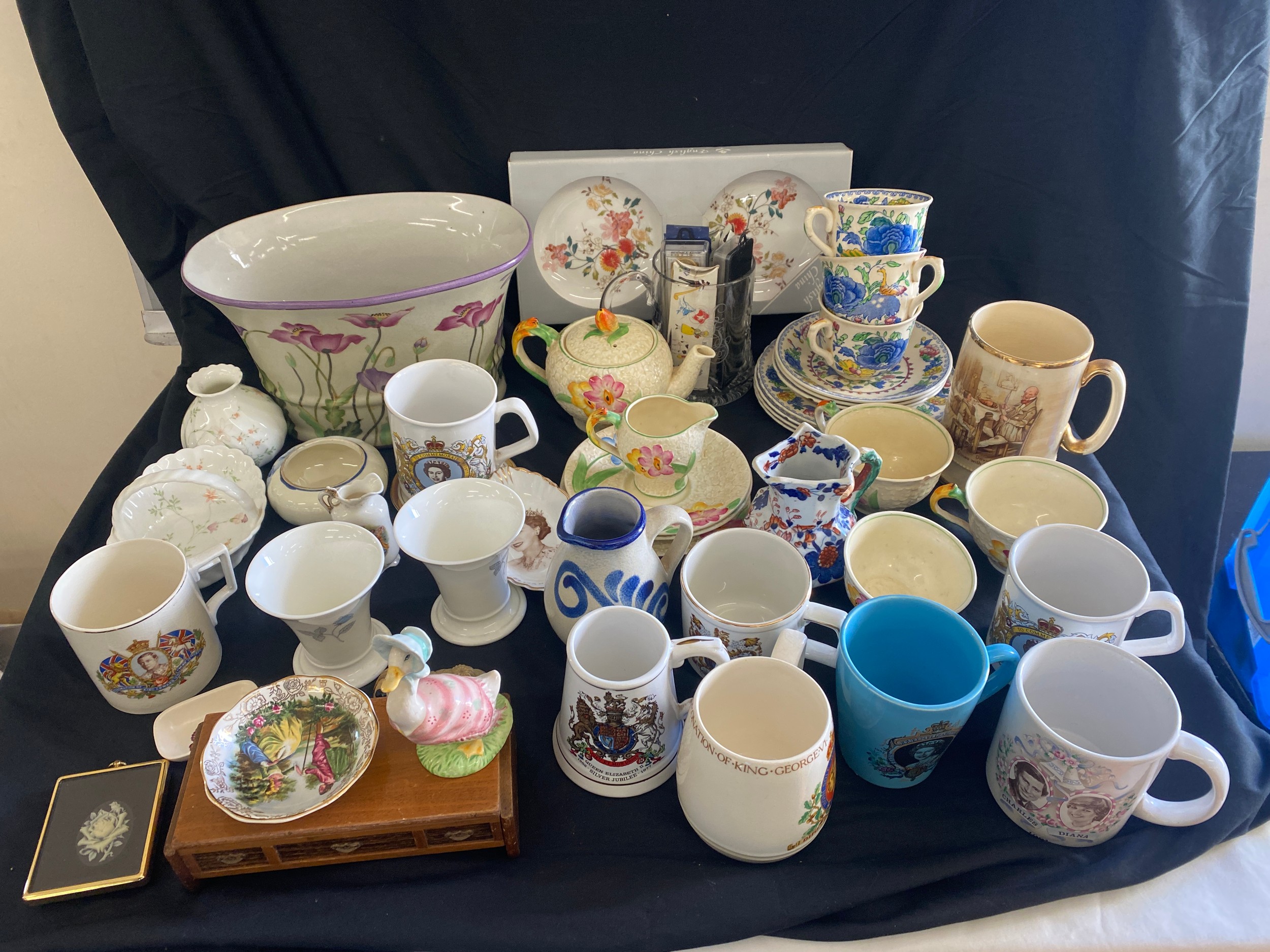 Selection of vintage and later pottery includes Masons etc