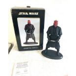 Boxed Limited edition Star wars Darth Maul figure wity COA number 0367/1500