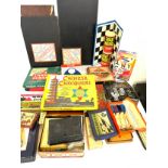 Selection vintage games to include dominos, back gammon, monopoly etc