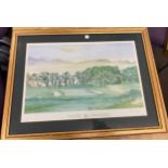 Signed framed limited edition print by Bill Waugh titled " A limited edition to commemorate the 1989