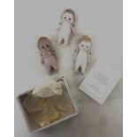 Selection of 3 Antique pin jointed porcelain babies/ children (1 is damaged) approximate height of