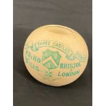 A vintage early 20th century WD & HO Wills Bristol & London cigarette match striker for three