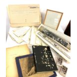 Selection of antique and later ephemera, to include old deeds, documents etc