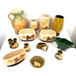 Selection of vintage Sylvac pottery, chips to some pieces