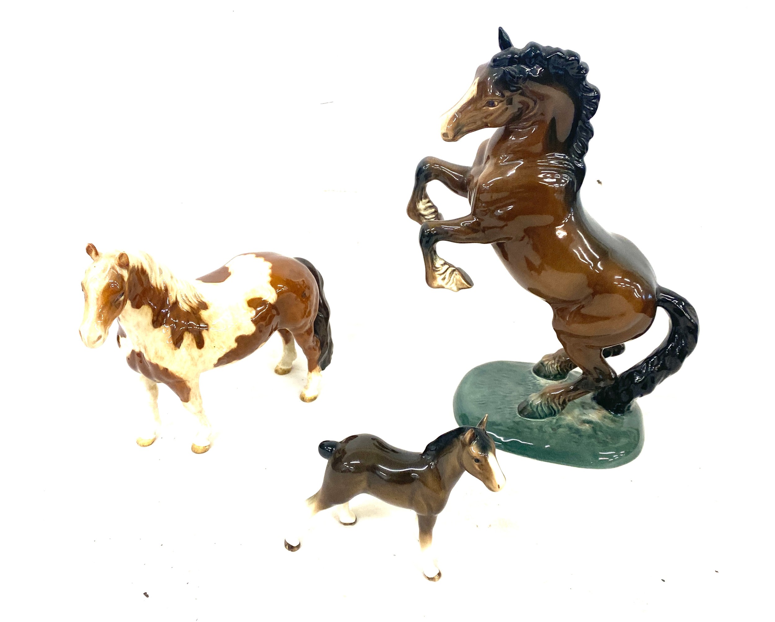 Selection of 3 vintage Beswick Horses