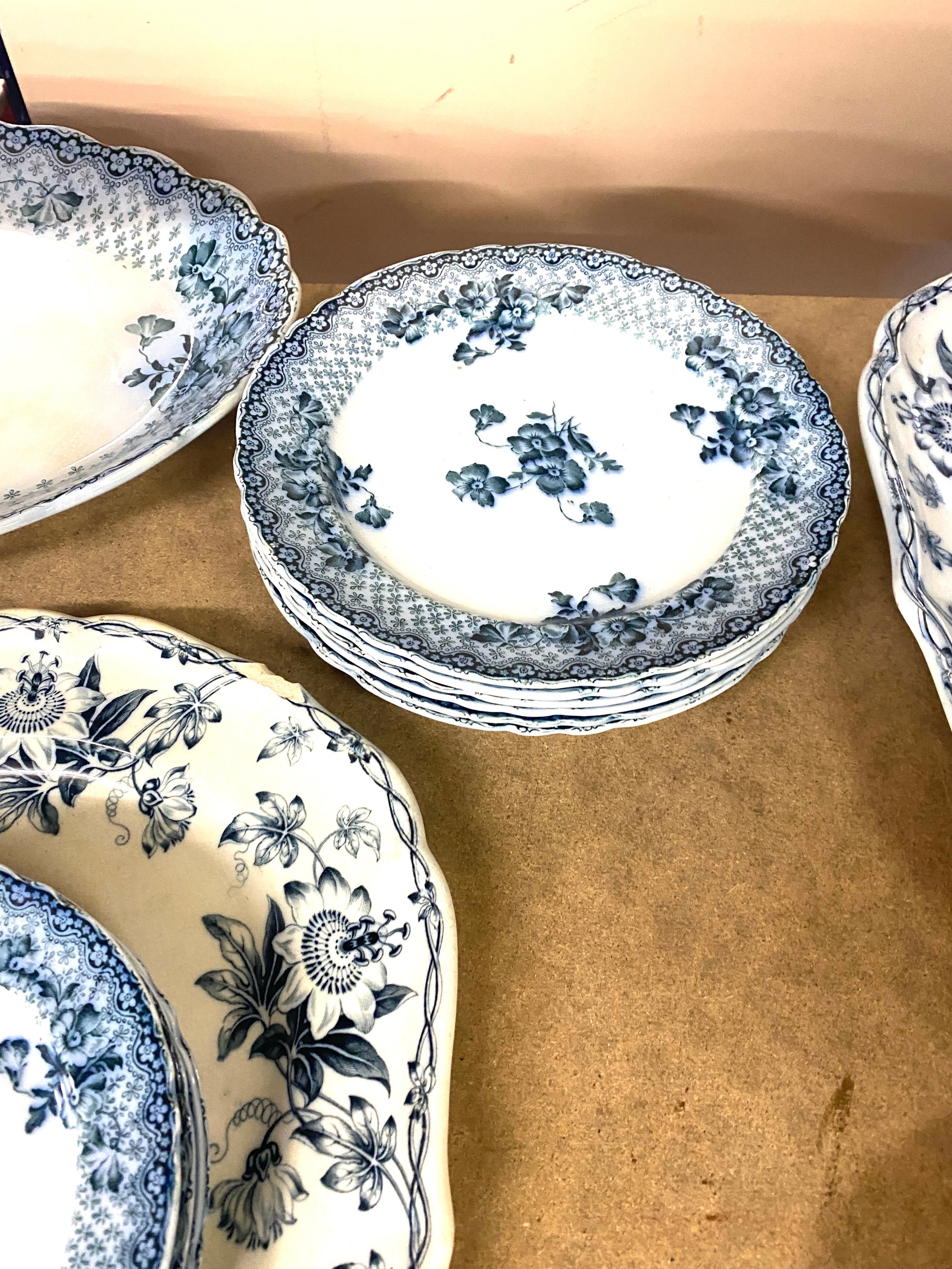 Large selection of blue and white pottery to include meet plates, Tureens etc - Image 3 of 7