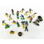 Large selection of vintage led Britains soldiers a/f