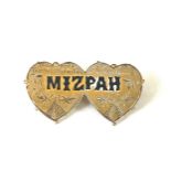 9ct gold hallmarked Mizpah pin brooch, approximate weight 1.6g