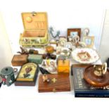 Large selection of collectables to include mantle clocks, bedside clocks, trinkets, ornaments etc